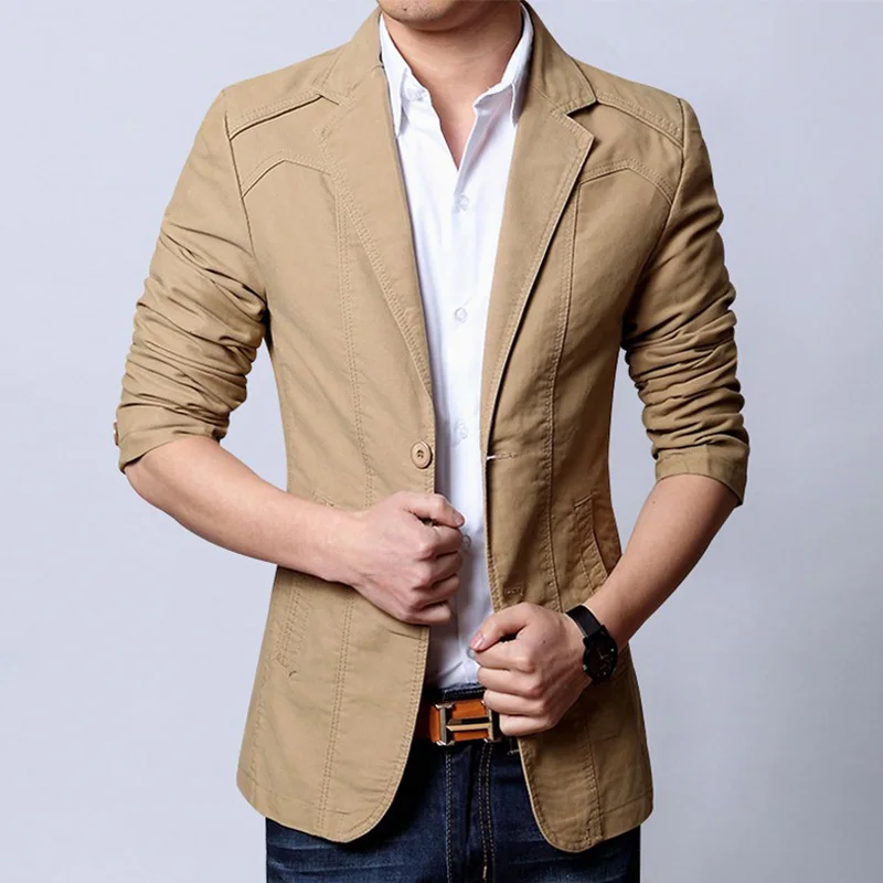 

2019 Spring Autumn Blazer Jacket High Quality Solid Slim Fit Blazers Men Suits Business Casual Male Coat Masculina
