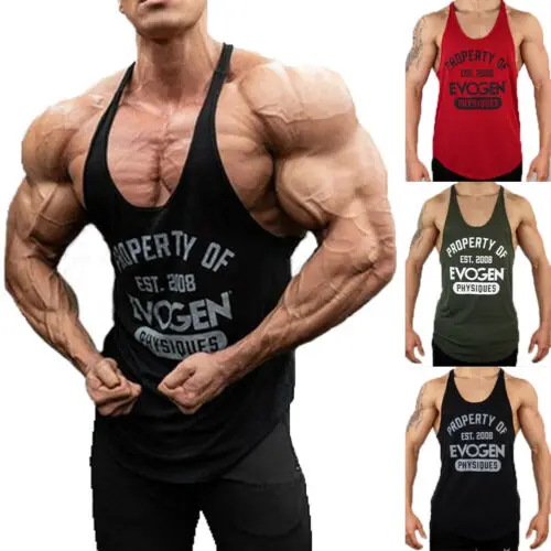 

Summer New Stylish Men's Stringer Bodybuilding Tank Top Gym Fitness Singlet Sleeveless Muscle Vest Sporting Men's Tanks