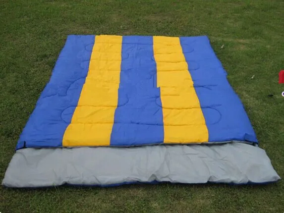 

High quality Outdoor Camping sleeping bag spring summer double sleeping bag Envelope Hooded Water Resistant Sleeping Bag