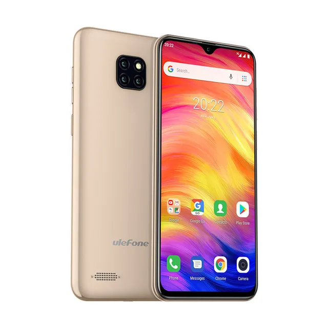 Смартфон Ulefone Note 7, 1 ГБ ОЗУ, 16 ГБМ ПЗУ, 19:9 MT6580A, четырехъядерный, 6,1 дюймов, экран капли воды, 3500 мАч, мобильный телефон на Android 8,1 - Цвет: Note7 Gold