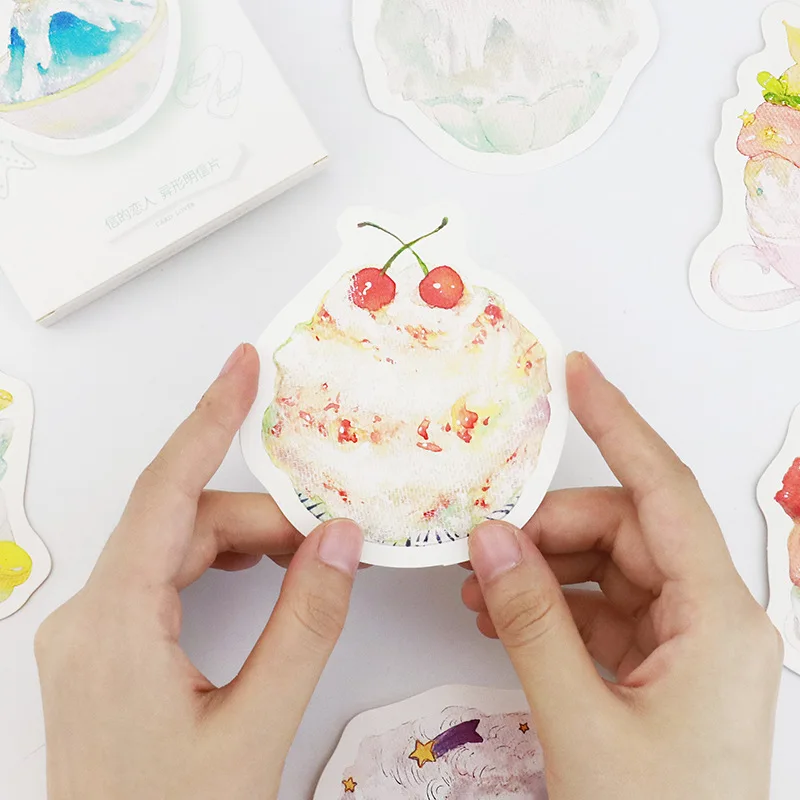 30pcs Summer dessert shaved ice style card multi use as