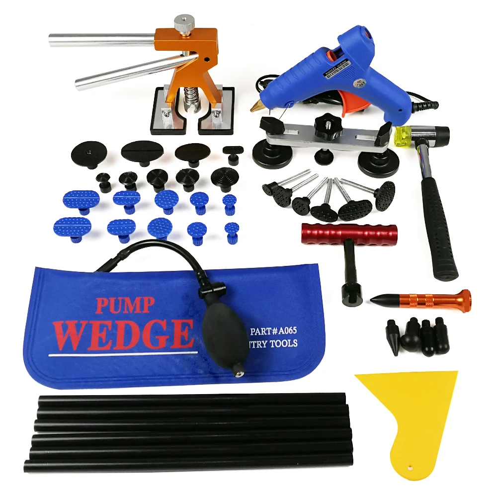 

PDR Tools Paintless Dent Repair Tools Car Hail Damage Repair Tool Hot Melt Glue Sticks Glue Gun Puller Tabs Kit