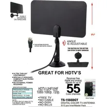 2017 Newest High Quality Digital Indoor TV Antenna HD Flat Design High Gain HD TV DTV Box 54MHz-860MHz Hot Promotion