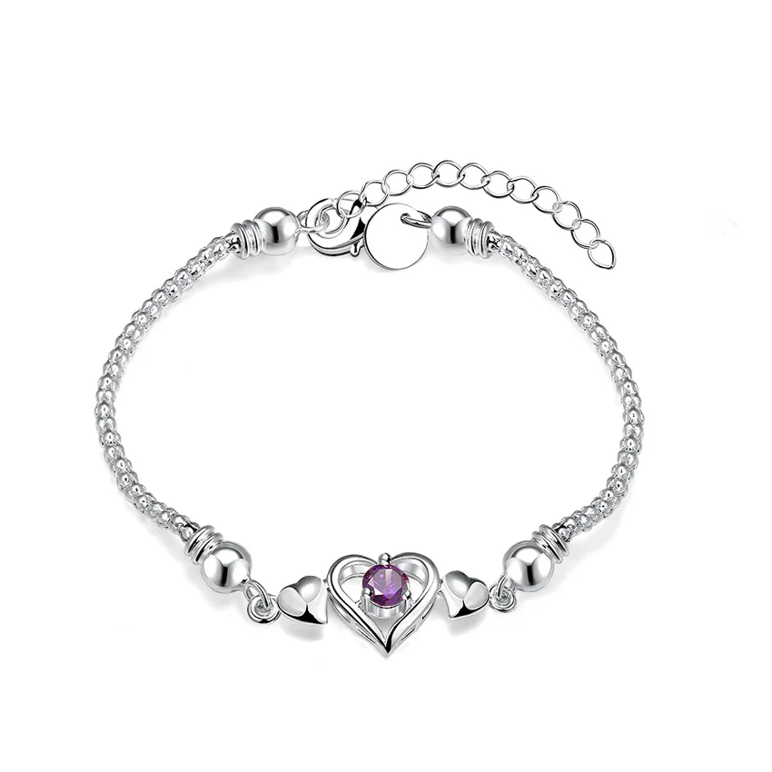 Wholesale Femmes Argent Sterling Plaqué Bracelet Fashion Jewelry Gift