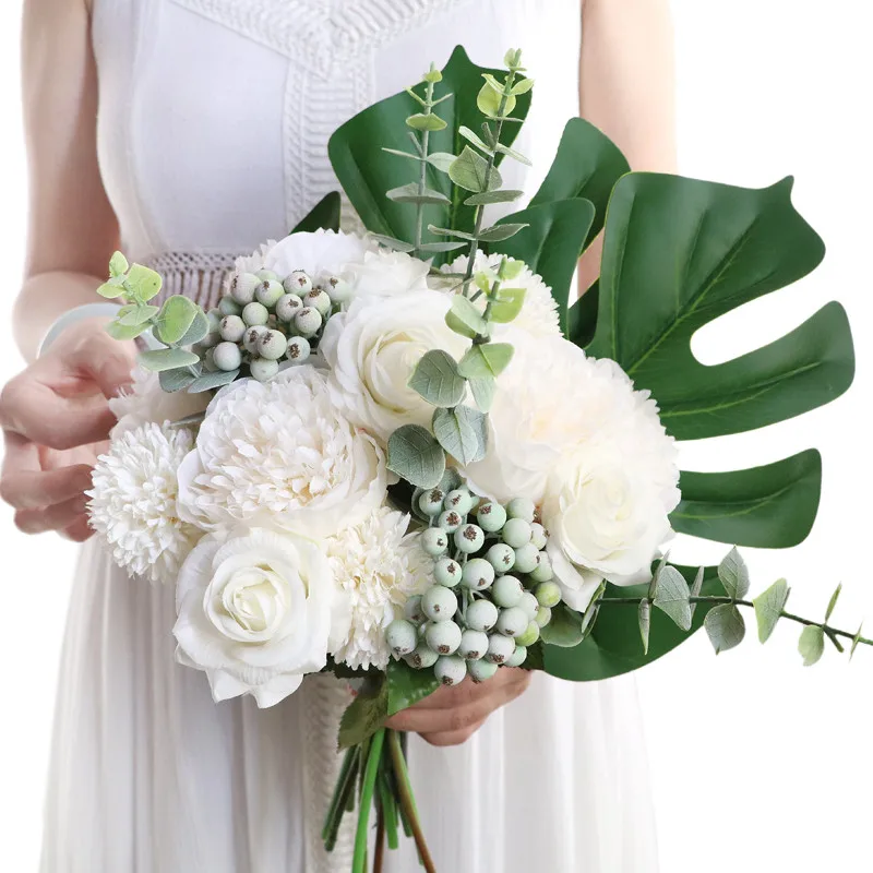 искусственные цветы fleurs artificielles для декора Ручной моделирования розы гортензии