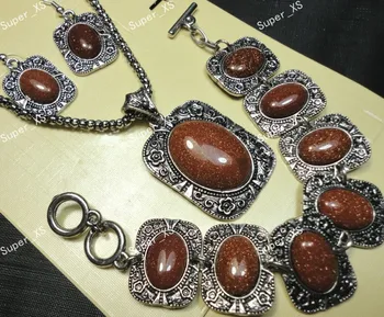 

1 Set Antique Silver Plated Bracelet Earrings Necklace 3 in 1 Jewelry Sets Whole Jewelry Bulk Lots Free shipping LR217