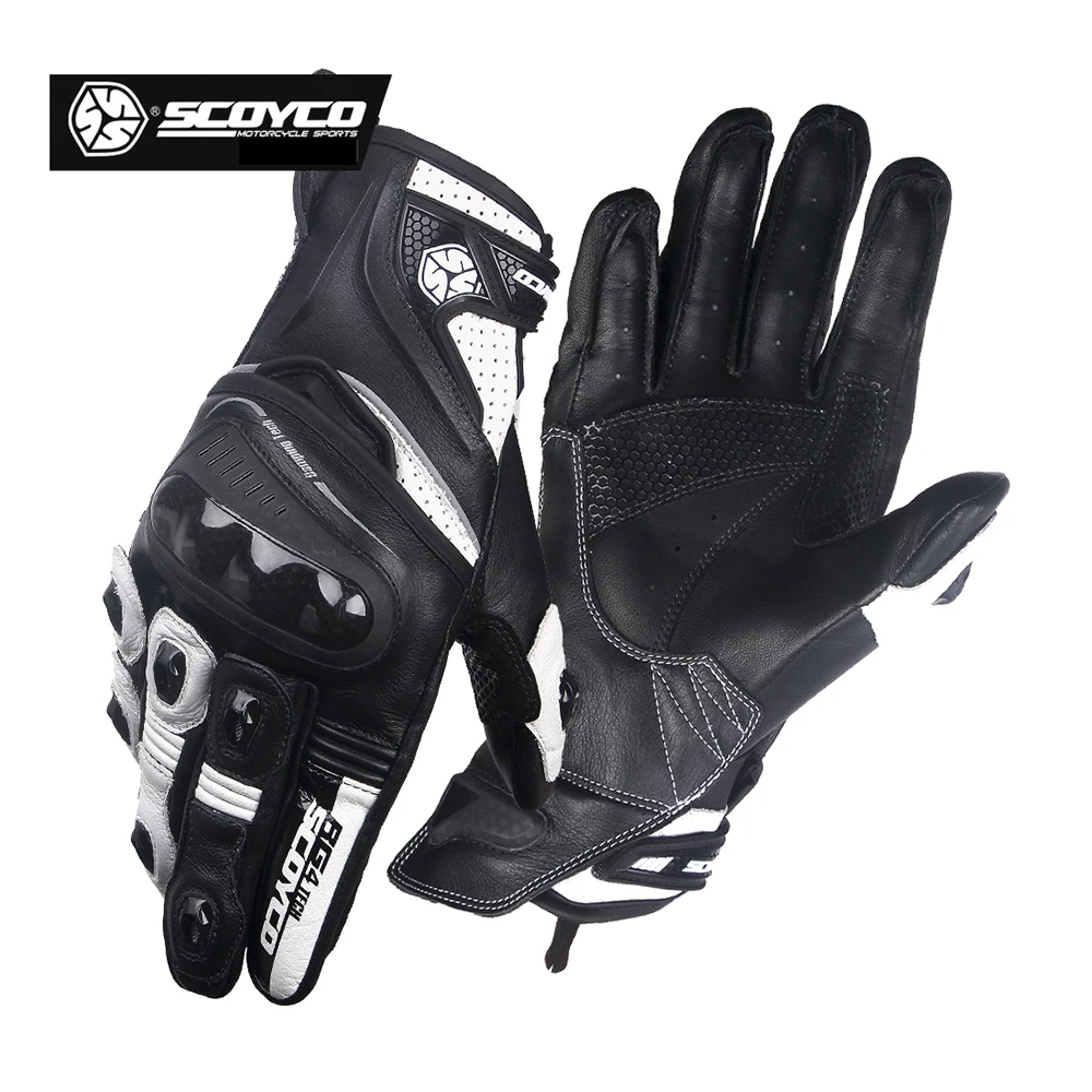 

SCOYCO Motorcycle Gloves Wearable Genuine Leather Breathable Falling Protection Gants Moto Motocross Racing Luva Motociclista