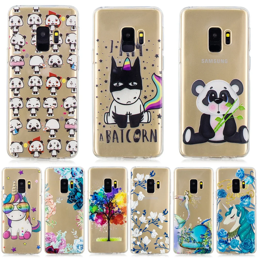 

For SAMSUNG GALAXY S8 S9 Note 9 J3 J5 J7 2017 J4 J6 J8 A8 Star A6 Plus 2018 Cartoon Printing Clear Soft Silicone TPU Case Cover