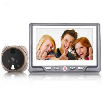 

Gray 4.3 inch home Digital LCD Screen Door Peephole Viewer Phone System Doorbell Access Control shipping free