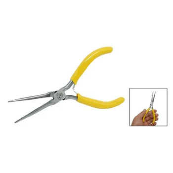 

High Quality New 6 Inch Mini Yellow Metal Reach Needle Nose Pliers Tool