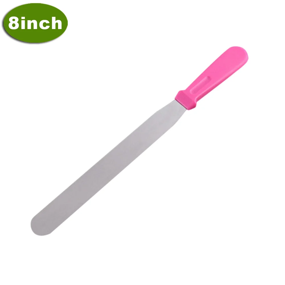8inch Лопатки для теста для выпечки из нержавеющей стали, кухонные лопатки для сливок, инструменты для выпечки тортов, SDF-SHIP - Цвет: 8inch