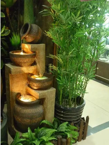 Струящаяся Вода Фонтан увлажнитель ремесла европейские украшения домашний декор бонсай