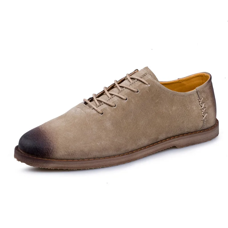 red khaki Britannique Occasionnels Respirant Chaussures Style Casual Hommes Vintage Black 8A6qwwCn