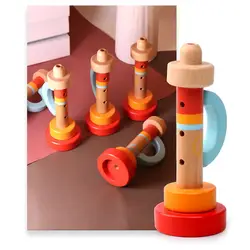 Новые детские деревянные вертикальный свисток трубы для детей портативный музыкальный инструмент игрушка Детская Просвещения