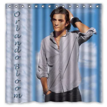 

Orlando Bloom Shower Curtain Waterproof Moldproof Polyester Fabric Bath Curtain Drop Ship Bathroom Decor 180*180cm