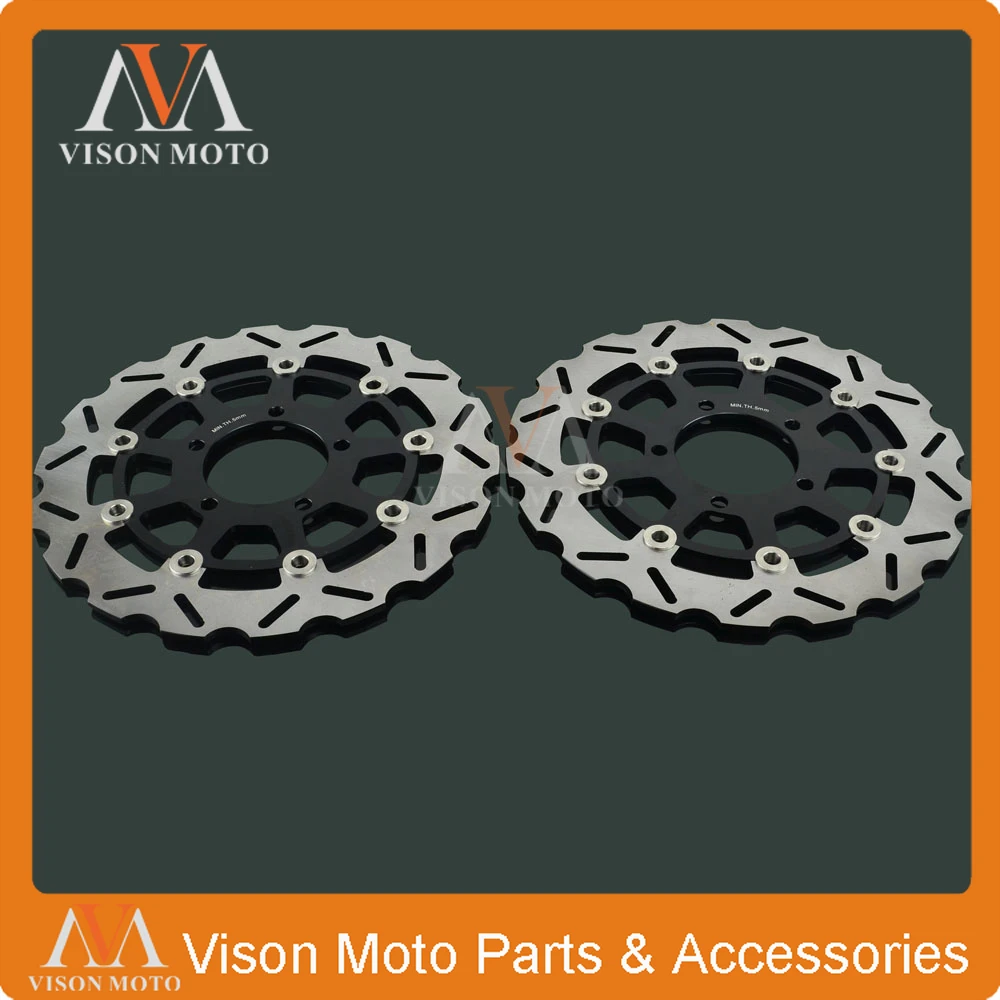 2PCS Front Floating Brake Disc Rotor For KAWASAKI NINJA ZX6RR ZX600 ZX 600 636 ZX-6R ZX6R ZX636 ER6F ER6N VERSYS 650 Z750 Z 750