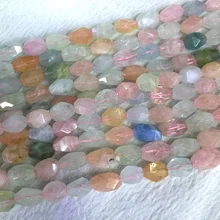 Разноцветный Зеленый Розовый Синий Аквамарин Берил морганит ручной Ограненный самородок Свободной Формы Самородок свободной формы LooseBeads 05420
