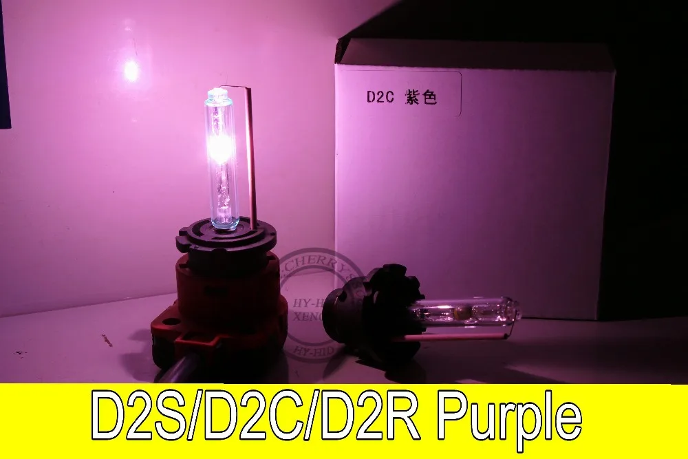 

Free Shipping 2pcs D2S/D2C/D2R HID Xenon Replacement Light Lamp Bulb Car Headlight Lighting 35W PURPLE