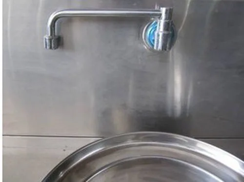 

KitchenVidric Faucet!In wall mounted semi-automatic rotation basin faucet. hotel basin sink tap.(alloy)size:300mm