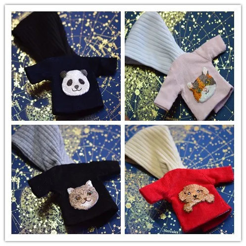 

[1/12 Doll Hooded coat with animal ] OB11 Animal Coat Ob11 Outfit (Fit Ob11,obitsu11,BJD12,cu-poche,mini salon)