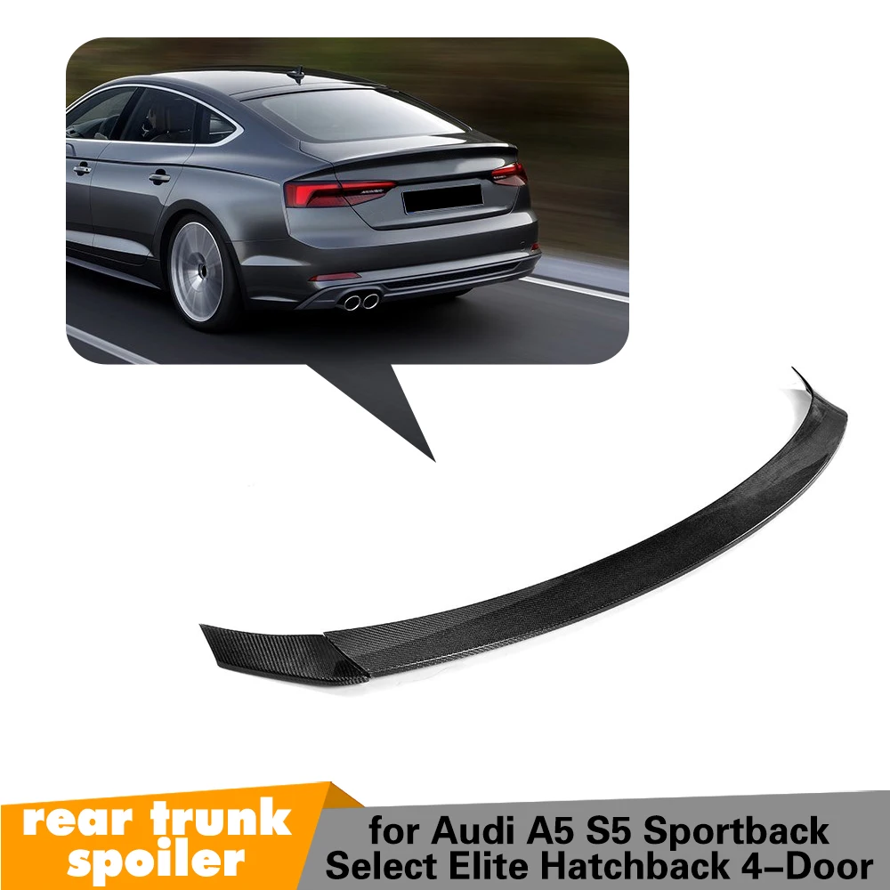 Car Styling Carbon Fiber Rear Trunk Spoiler Wing for Audi A5 S5