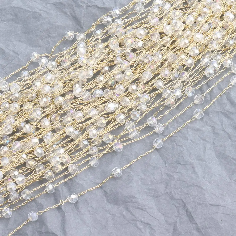 GUFEATHER M347, металлическая цепь из шариков, 18K золотые ювелирные аксессуары, diy серьги кулон, ручная работа, шарм, изготовление ювелирных изделий, 3 м/лот