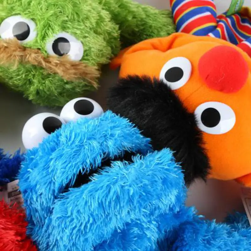 Игрушечные куклы с изображением улицы Сезам, 30 см, Elmo Big Vird Cokkie Monster, аниме игрушки, мягкая игрушка для маленьких девочек, детский подарок