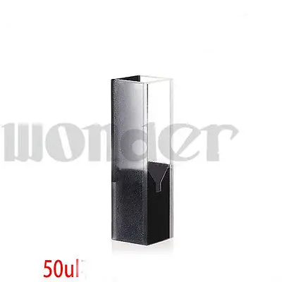 

50ul 10mm Path Length Sub-Micro JGS1 Quartz Cell With Black Walls And Lid
