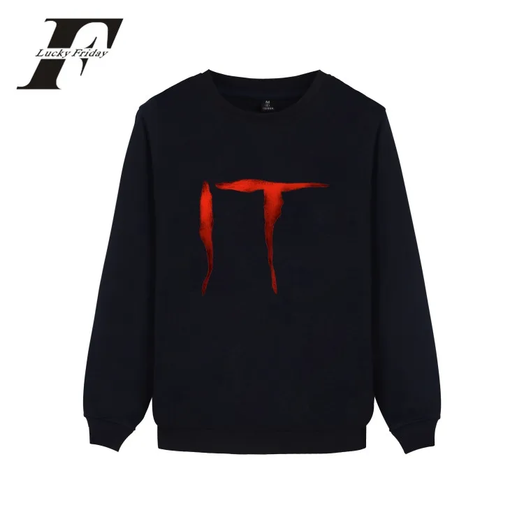 

LUCKYFRIDAYF Stephen King's It Horror Movie Harajuku Casual Gothic Hoodies Men Sweatshirt Streetweat Winter Hoodies Men Clothes