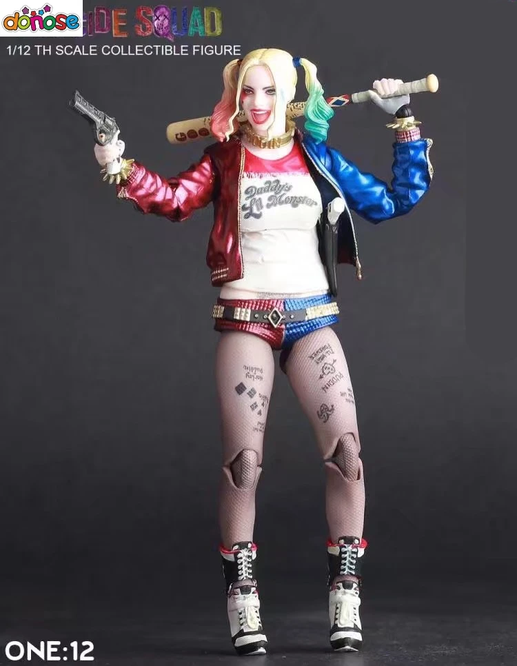 Сумасшедшие игрушки отряд самоубийц Harley Quinn версия подвижная 1/12 th статуя ПВХ