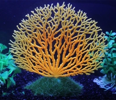 Украшение аквариума подводный пейзаж украшение искусственный коралл Декор красный анемон водные растения для аквариума украшение - Цвет: 3