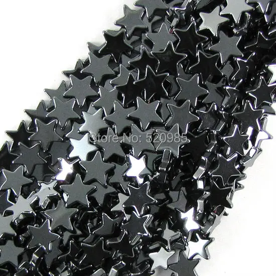 

Free Shipping! Natural stone Hematite Loose Beads Start Black Gunmetal 6/8/10mm 16''length No.HB31