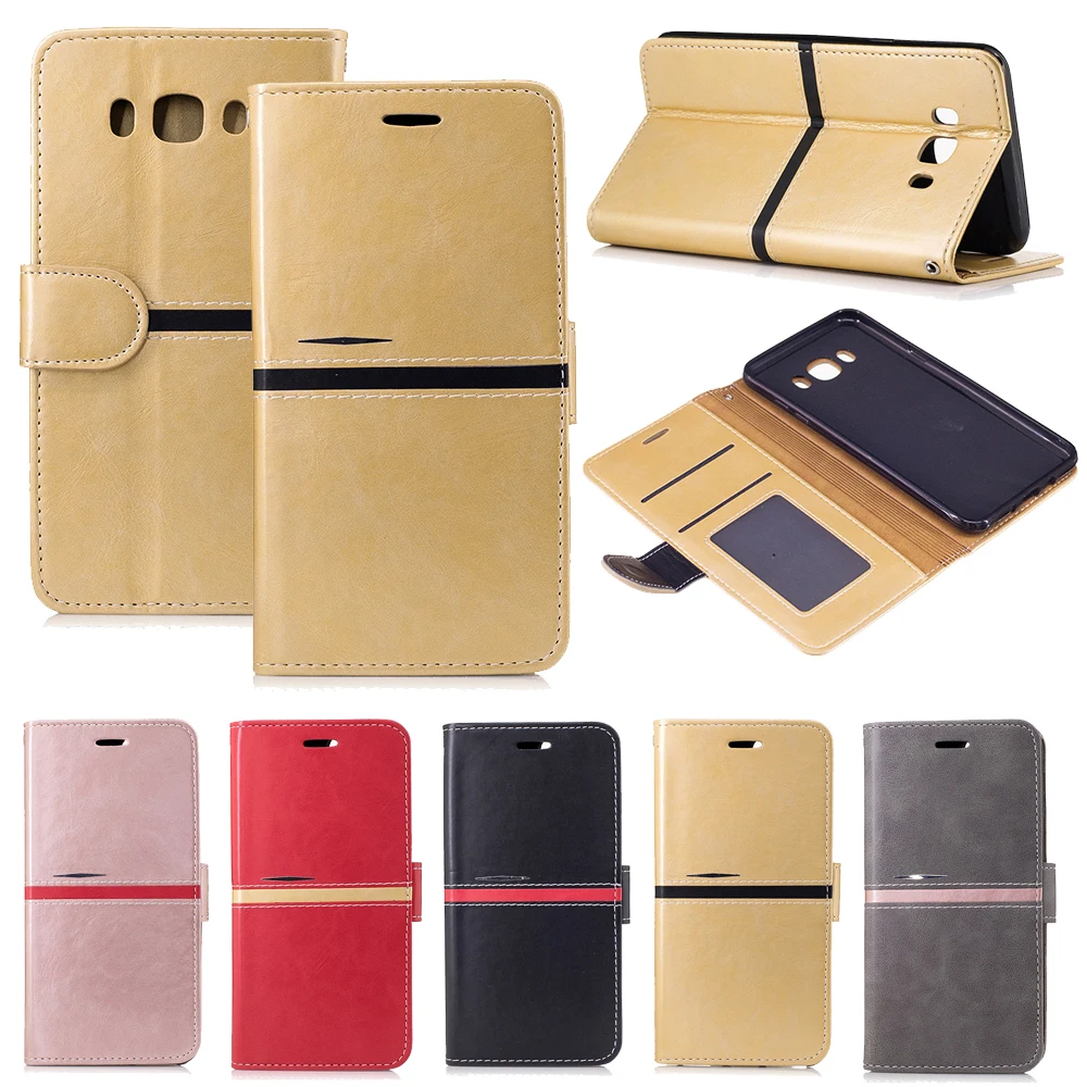 Для Samsung Galaxy J7 2016 2017 случая классический седло Coque кожаный чехол для J710 флип