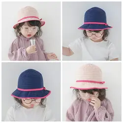 Новая Детская летняя шляпа из хлопка для мальчиков и девочек Солнцезащитная Панама малыш ребенок летние шапки для 2-4 года лет