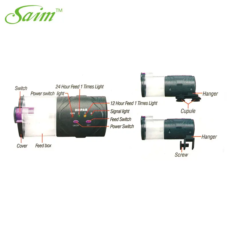Saim автоматическая кормушка для рыб аквариумная пища на батарейках автоматический дозатор корма с таймером Регулируемая автоматическая кормушка