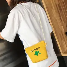 Парусиновая мини-сумка через плечо С КАКТУСОМ, повседневная Маленькая женская сумка через плечо для девушек, сумки через плечо для девушек, клатч на молнии, сумки для телефона, кошелек, новинка