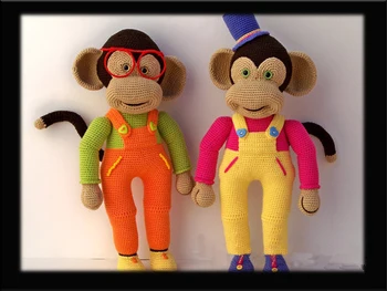 

doll - toy - baby shower - stuffed---Monkey toy and doll rattle