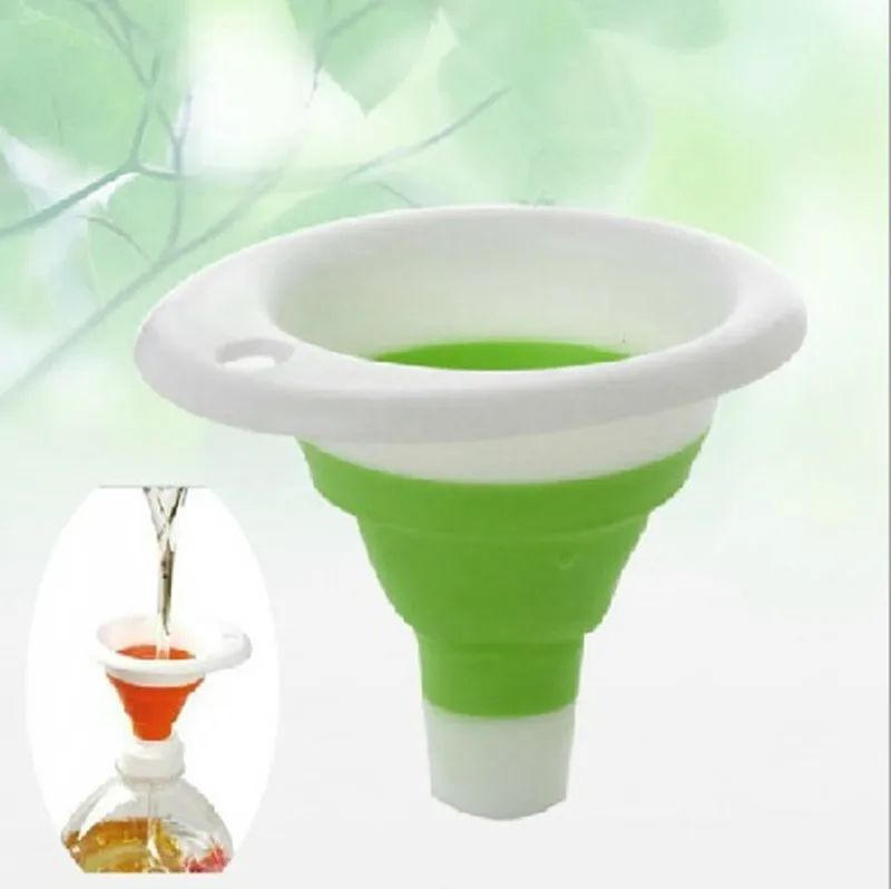 

1Pcs Silicone Gel Foldable Collapsible Style Funnel Hopper Kitchen Cooking Tools Accessories Gadgets