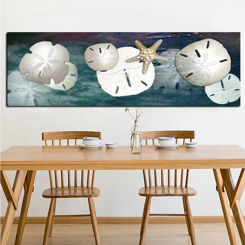 Print Canvas Art Abstract Still Life Starfish Lotus Leaf Creek Oil Painting Modern Landscape Wall Picture Poster For Living Room (3)