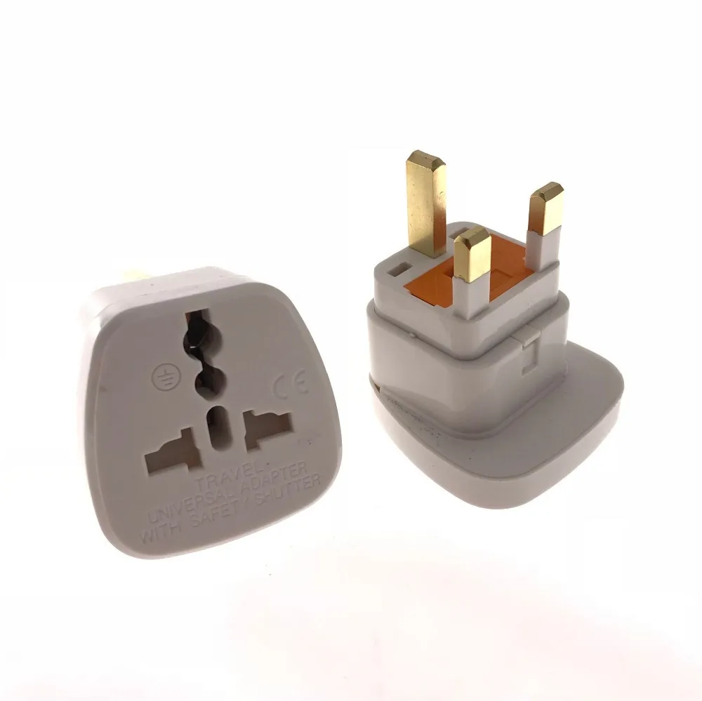 White Multifunctional EU/AU/US to UK Plugs Adapter Power Converter