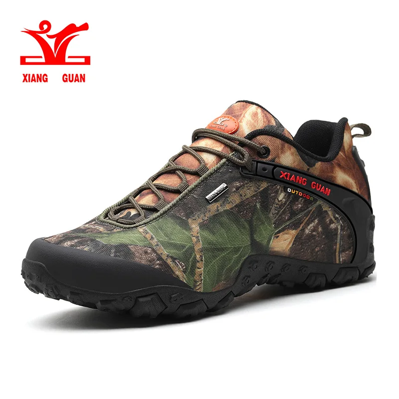 

XIANG GUAN man outdoor windproof canvas hiking shoes low boots Anti skid Wear resistant breathable fish climbing sneakers