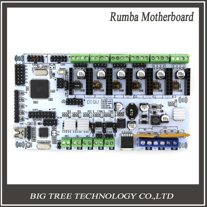3D printer mother board BIQU rumba MPU 3D printer accessories RUMBA optimized version control Board