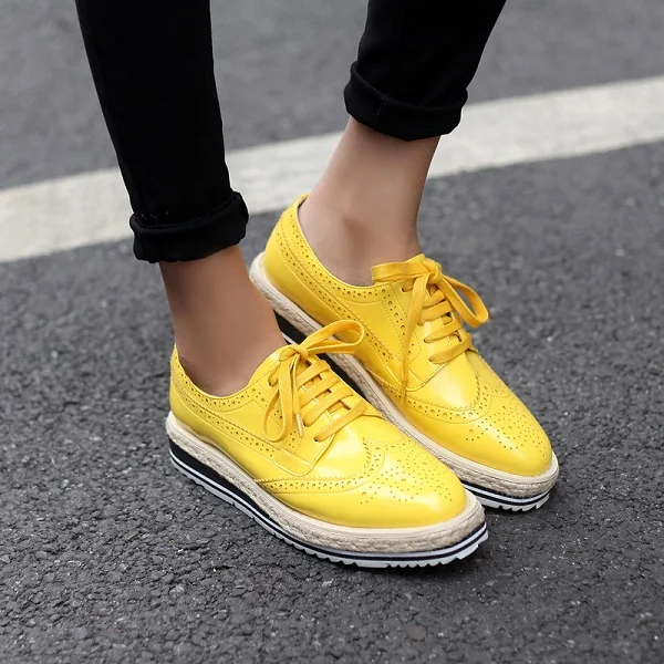 2017 European Designer Shoes Women High Quality Oxfords Woman Classic