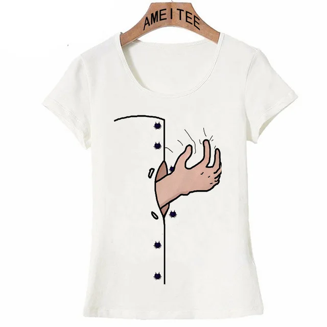 Big Boobs Sexy Stomach Pack Abs print T shirt women's short sleeve Summer Creative Pattern Funny