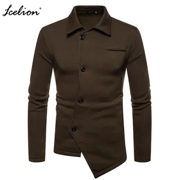 

IceLion 2018 Slim Fit Casual Jacket Men Cotton Turn-down Collar Clothes Man Fashion Solid Men's Windbreaker Jaqueta Masculina
