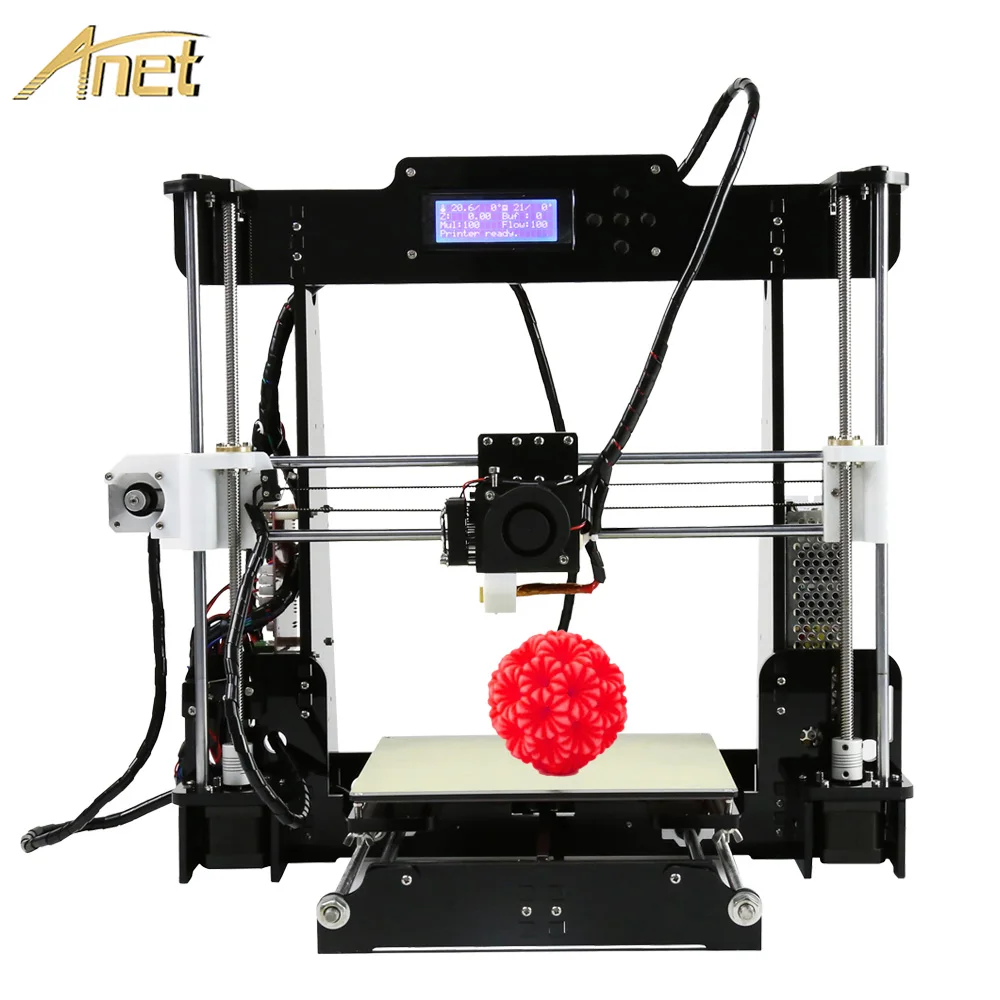 2016 Anet Auto leveling 3D printer Reprap prusa i3 DIY kits automatic leveling 3D Printer Printing With 10m Filament 8GB Card