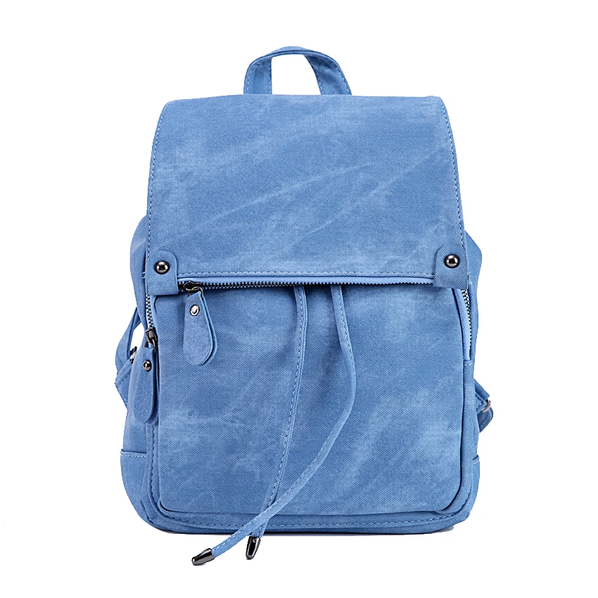 DIDA Oso de cuero de las mujeres de la marca bolso de escuela para niñas adolescentes de moda femenina Mochila gris negro Mochila de viaje