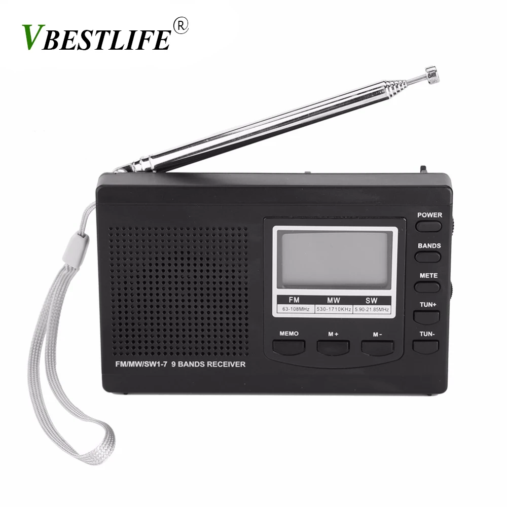 Портативное мини радио am fm FM/MW/SW с цифровым будильником FM радиоприемник цифровой
