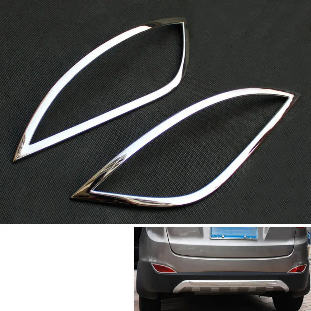 

2pc/set Car Chrome Rear Fog Light Lamp Cover Frame Trim Fit For Hyundai Tucson IX35 2010-2012 Car Styling Decoration Accessories