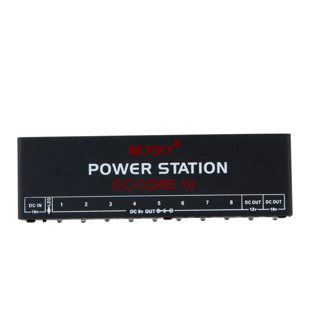 

MOSKY DC-CORE10 Ten Isolated Outputs Compact Portable Mini Power Supply for 9V 12V 18V Guitar Effect Pedal